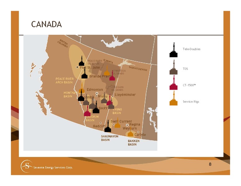 INVESTOR PRESENTATION – Savanna Energy Services Corp. – slide 8