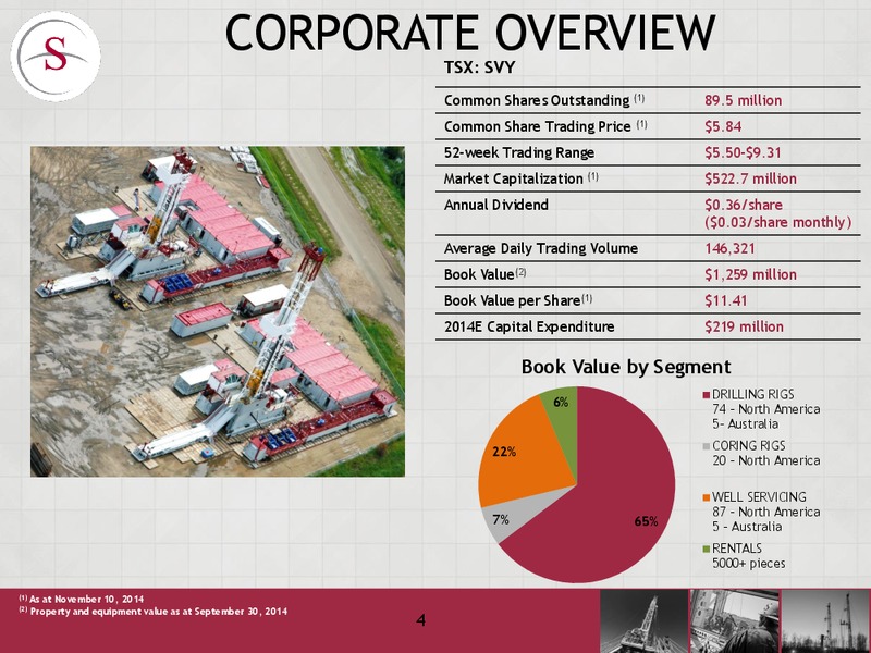 Investor Update – Savanna Energy Services Corp. – slide 4