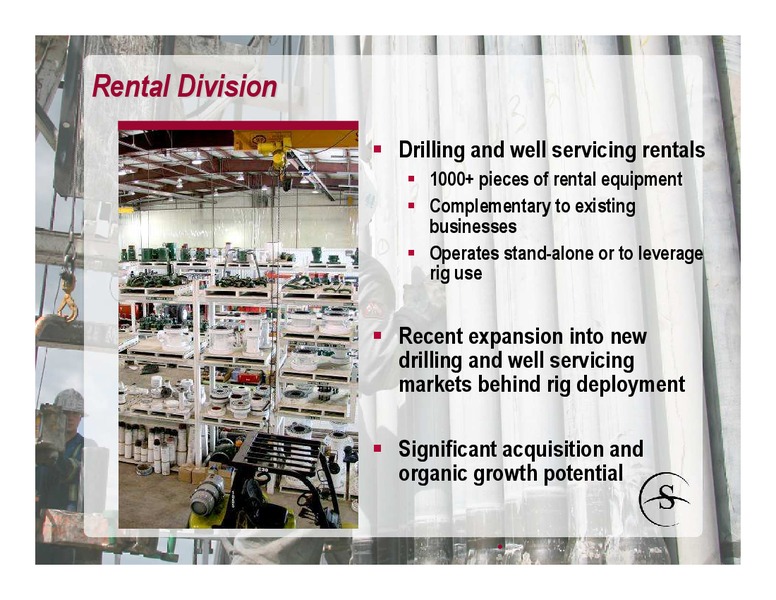 MAY 2011 CORPORATE PRESENTATION – Savanna Energy Services Corp. – slide 9