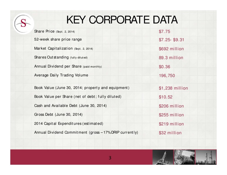 PETERS & CO 18TH ANNUAL ENERGY CONFERENCE – Savanna Energy Services Corp. – slide 3