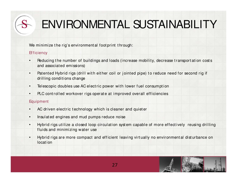 PETERS & CO 18TH ANNUAL ENERGY CONFERENCE – Savanna Energy Services Corp. – slide 27