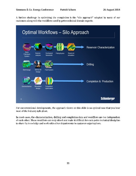 Simmons and Company Energy Conference – Schlumberger Limited – slide 11