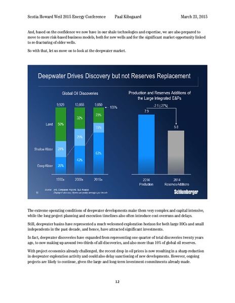 Scotia Howard Weil 2015 Energy Conference – Schlumberger Limited – slide 12