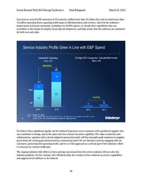 Scotia Howard Weil 2015 Energy Conference – Schlumberger Limited – slide 18
