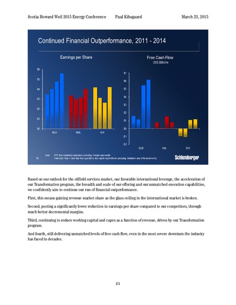 Scotia Howard Weil 2015 Energy Conference – Schlumberger Limited – slide 21