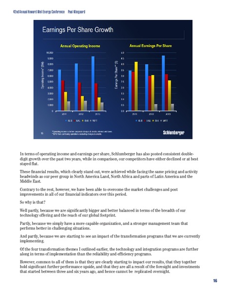 42nd Annual Howard Weil Energy Conference – Schlumberger Limited – slide 16