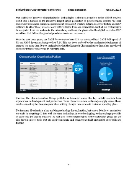 Investor Conference – Schlumberger Limited – slide 4