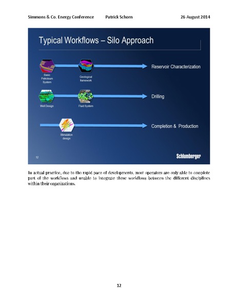 Simmons and Co Energy Conference – Schlumberger Limited – slide 12