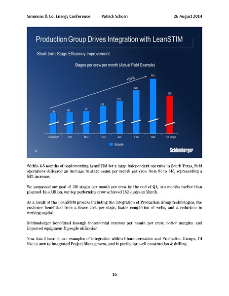 Simmons and Company Energy Conference – Schlumberger Limited – slide 16