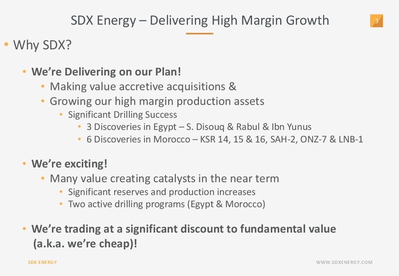 UK Investor Show – SDX Energy, Inc – slide 3