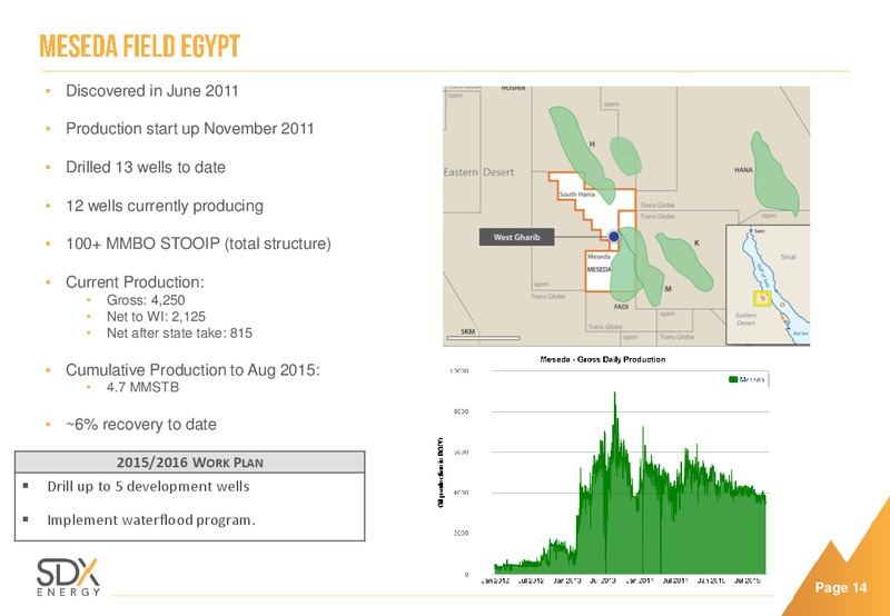 Investor Presentation – SDX Energy, Inc – slide 14