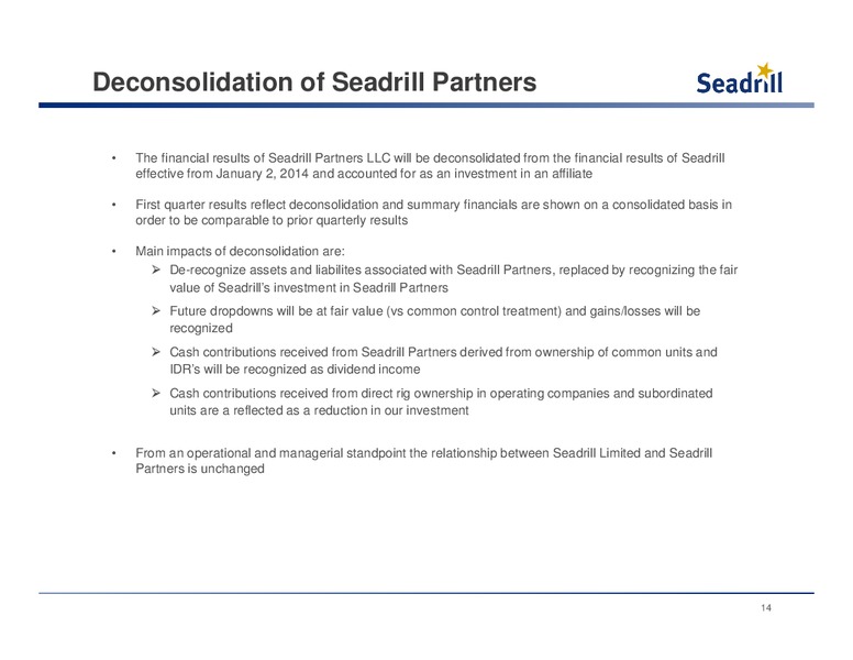 Conference Call First Quarter 2014 Results – Seadrill Limited – slide 13