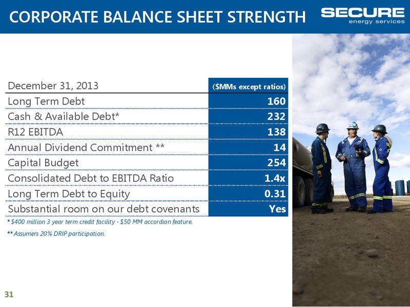 Investor Update – Secure Energy Services – slide 31