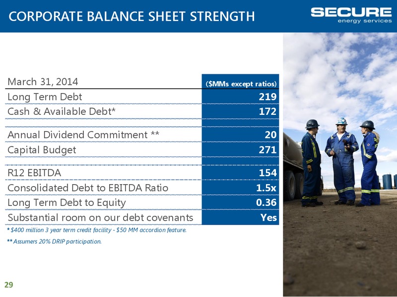 Investor Update – Secure Energy Services – slide 29