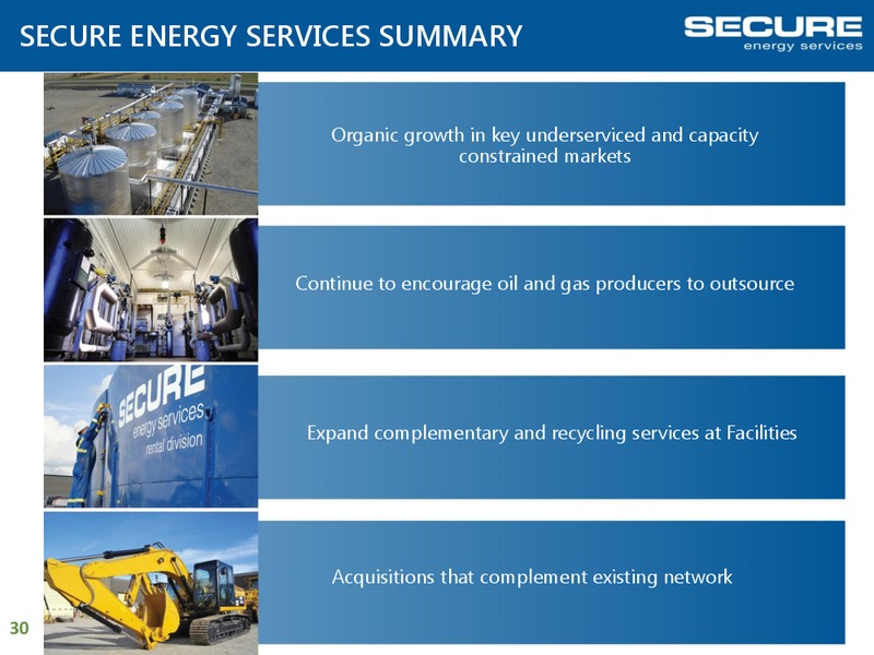Investor Update – Secure Energy Services – slide 30