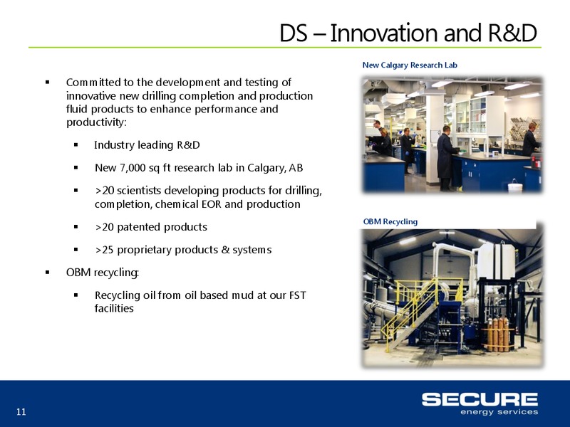 MAY 2015 INVESTOR UPDATE – Secure Energy Services – slide 11