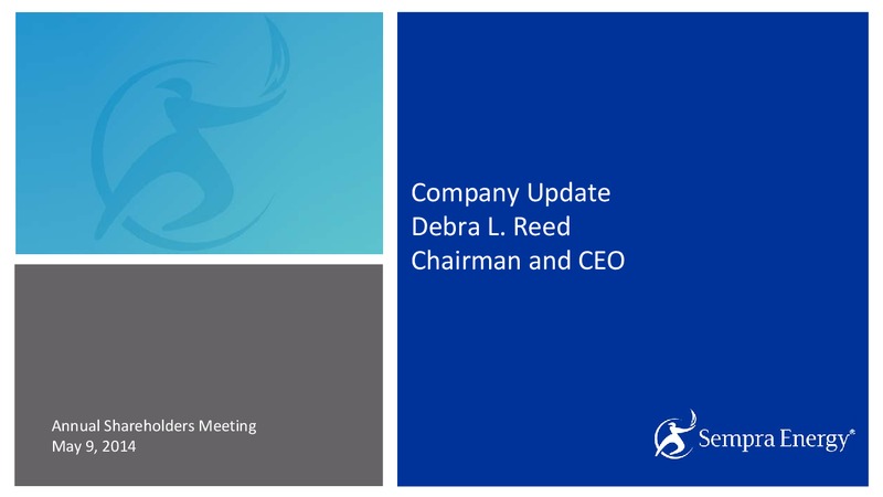 INVESTOR PRESENTATION – Sempra Energy – slide 1