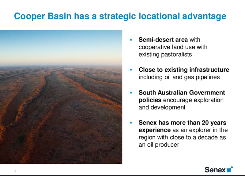 Building a Strong Energy Company – Senex Energy Ltd. – slide 2