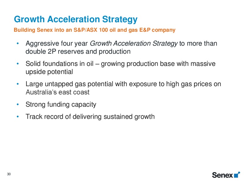 2014 full year results and FY15 outlook – Senex Energy Ltd. – slide 30