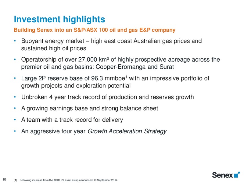 Citi 2014 Australian Investment Conference – Senex Energy Ltd. – slide 10