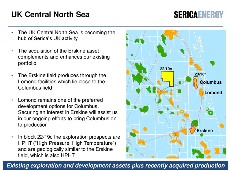 chief operating officer review – Serica Energy Plc – slide 4