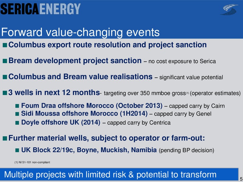 Investor Presentation – Serica Energy Plc – slide 4