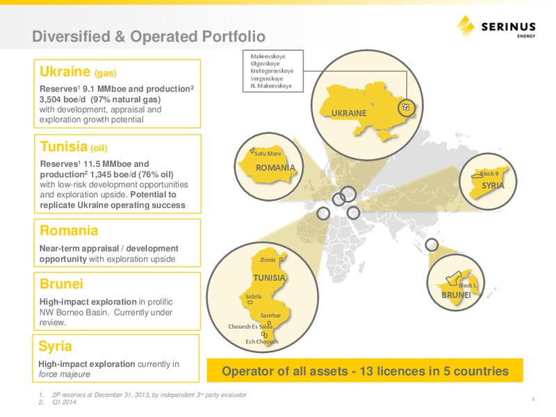 INVESTOR PRESENTATION – Serinus Energy Inc. – slide 3