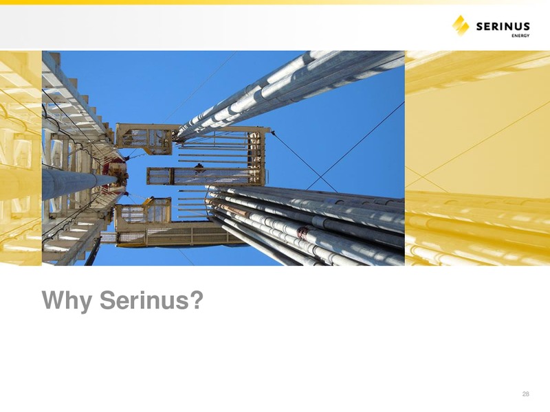 INVESTOR PRESENTATION – Serinus Energy Inc. – slide 27
