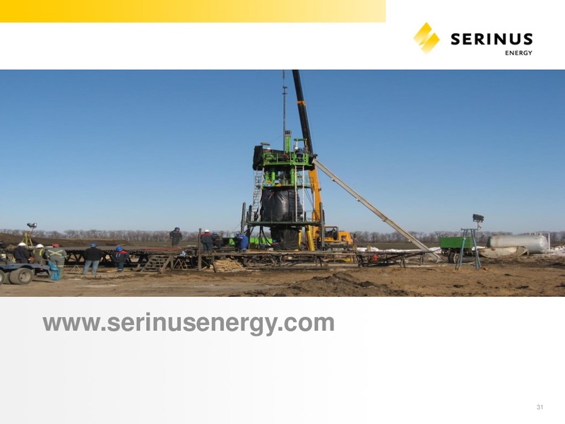 INVESTOR PRESENTATION – Serinus Energy Inc. – slide 30