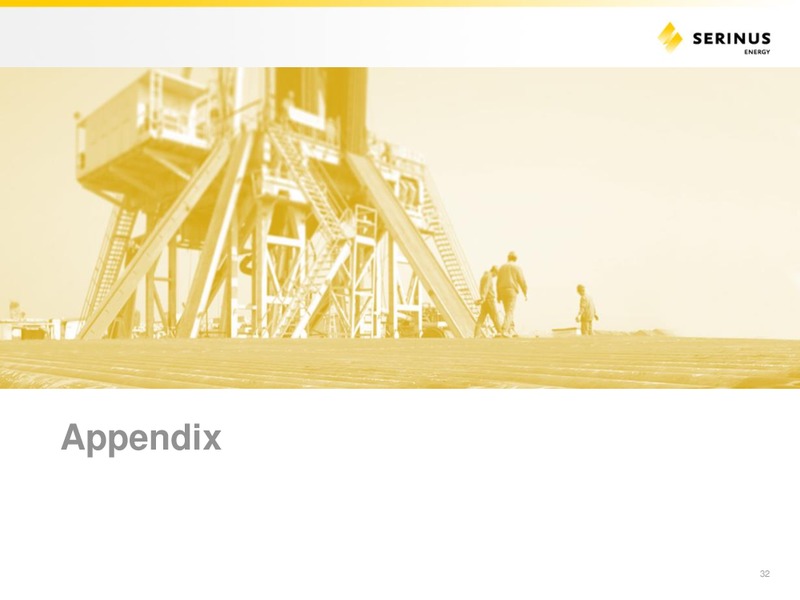 INVESTOR PRESENTATION – Serinus Energy Inc. – slide 31
