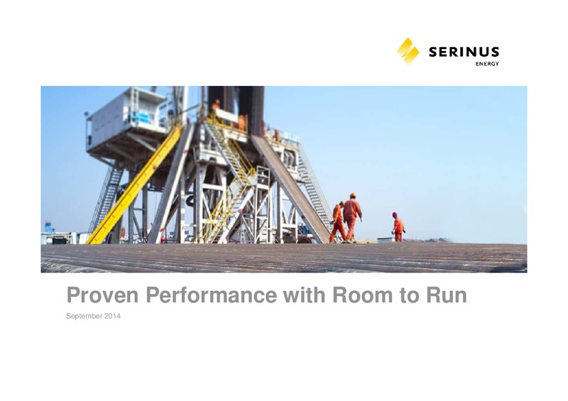 INVESTOR PRESENTATION – Serinus Energy Inc. – slide 1
