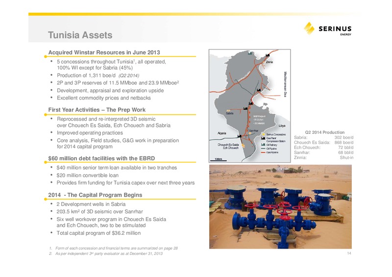 INVESTOR PRESENTATION – Serinus Energy Inc. – slide 13