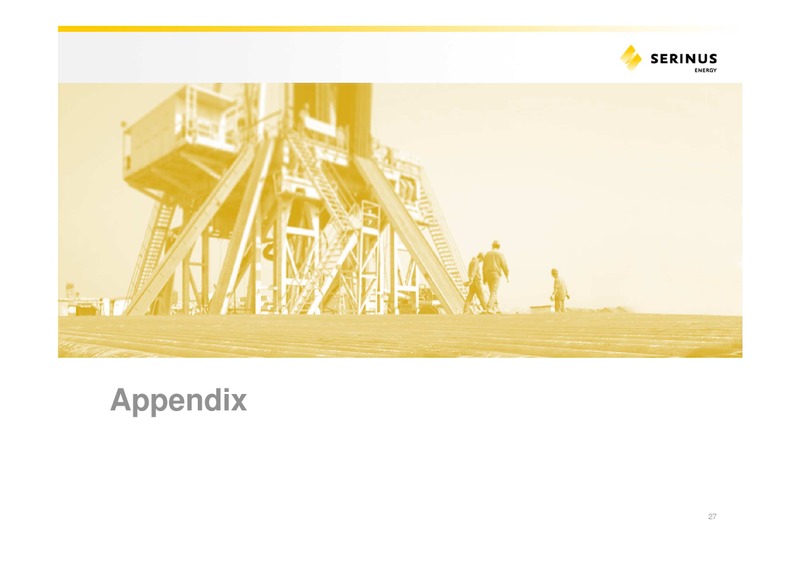 INVESTOR PRESENTATION – Serinus Energy Inc. – slide 26
