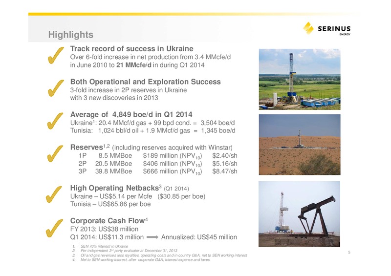 Investor Presentation – Serinus Energy Inc. – slide 4
