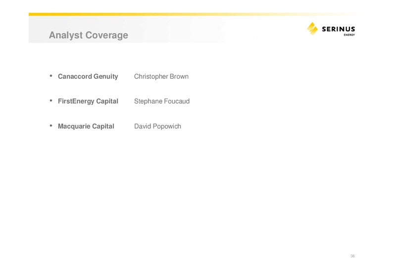 Investor Presentation – Serinus Energy Inc. – slide 35