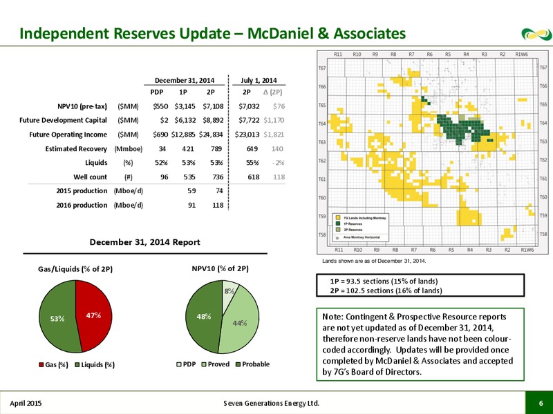 APRIL 2015 CORPORATE PRESENTATION – Seven Generations Energy Ltd – slide 4