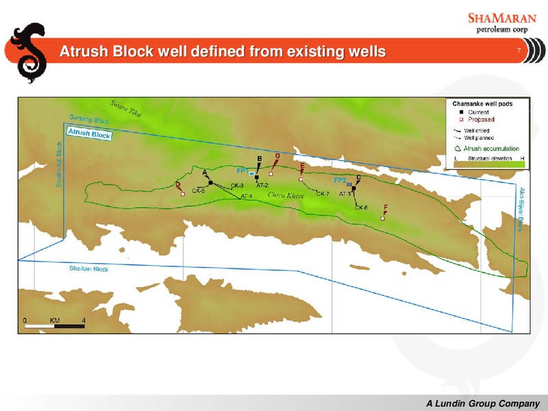JANUARY 2015 CORPORATE PRESENTATION – Shamaran Petroleum – slide 6
