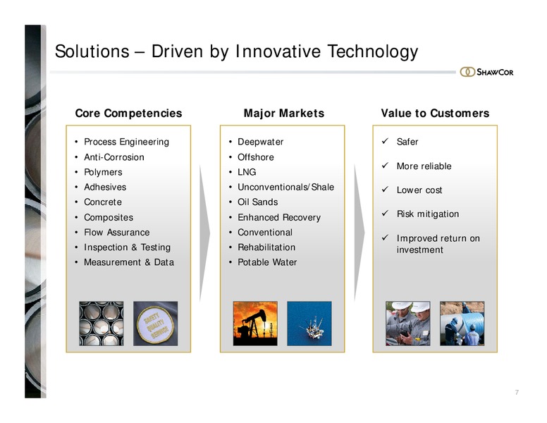 INVESTOR PRESENTATION – Shawcor Ltd. – slide 6
