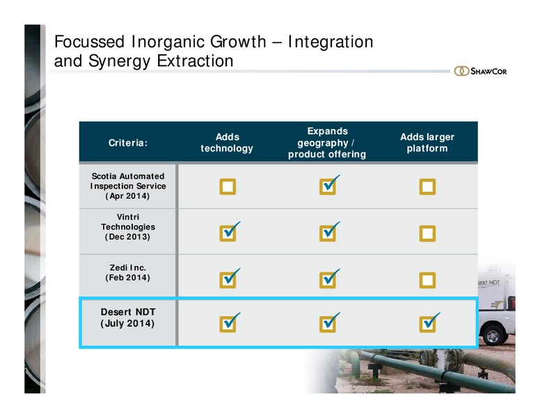 INVESTOR PRESENTATION – Shawcor Ltd. – slide 9