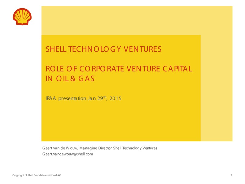 IPAA PRESENTATION – Shell – slide 1