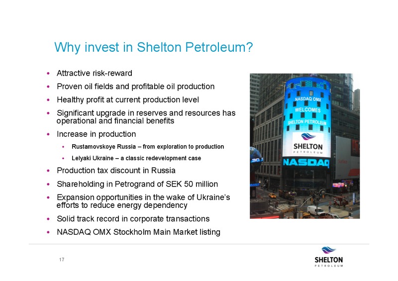 AKTIESPARARNA – Shelton Petroleum – slide 16