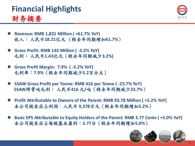 2011 ANNUAL RESULTS PRESENTATION – Shengli Oil and Gas Pipe Holdings Limited – slide 4
