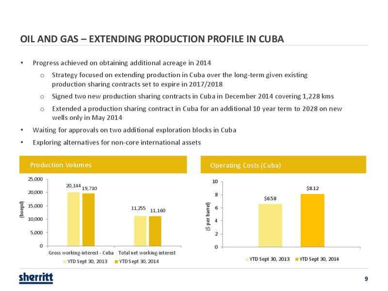 TD Securities Mining Conference – Sherritt International – slide 8