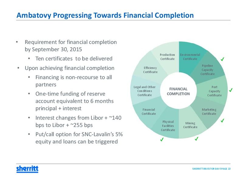 ANALYST AND INVESTOR DAY – Sherritt International – slide 21