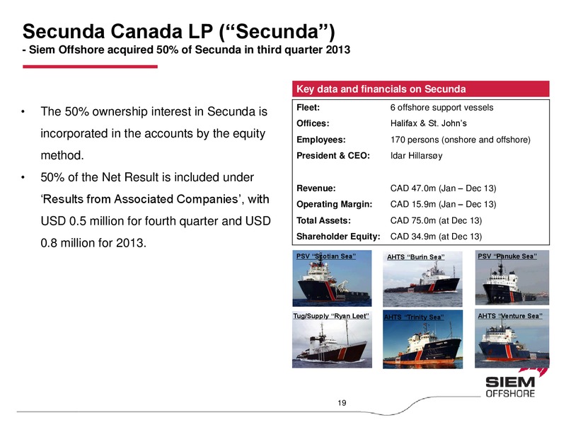 Q4 2013 EARNINGS CALL – Siem Offshore – slide 18