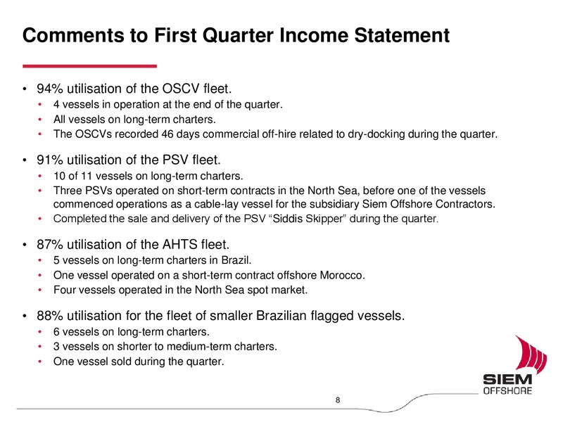 Q1 2014 EARNINGS CALL – Siem Offshore – slide 7