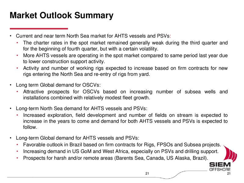 Q3 2012 EARNINGS CALL – Siem Offshore – slide 21