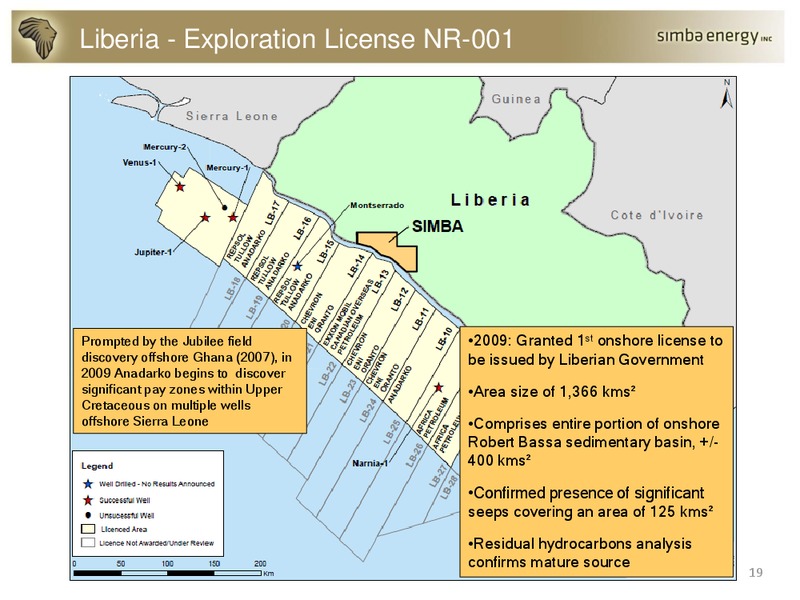 Investor Presentation – Simba Energy – slide 18