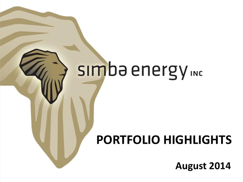 Portfolio Highlights – Simba Energy – slide 1