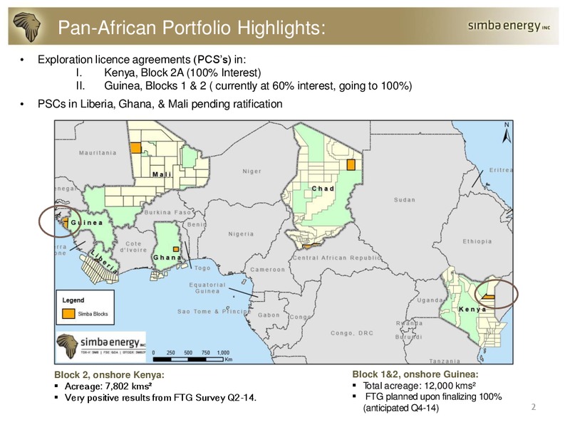 Portfolio Highlights – Simba Energy – slide 2